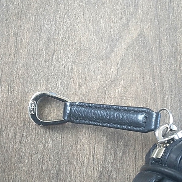 COACH BLACK PEPBBLED LEATHER TASSLE SATCHEL  BAG 9LX12W - Picture 6 of 14